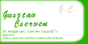 gusztav cserven business card